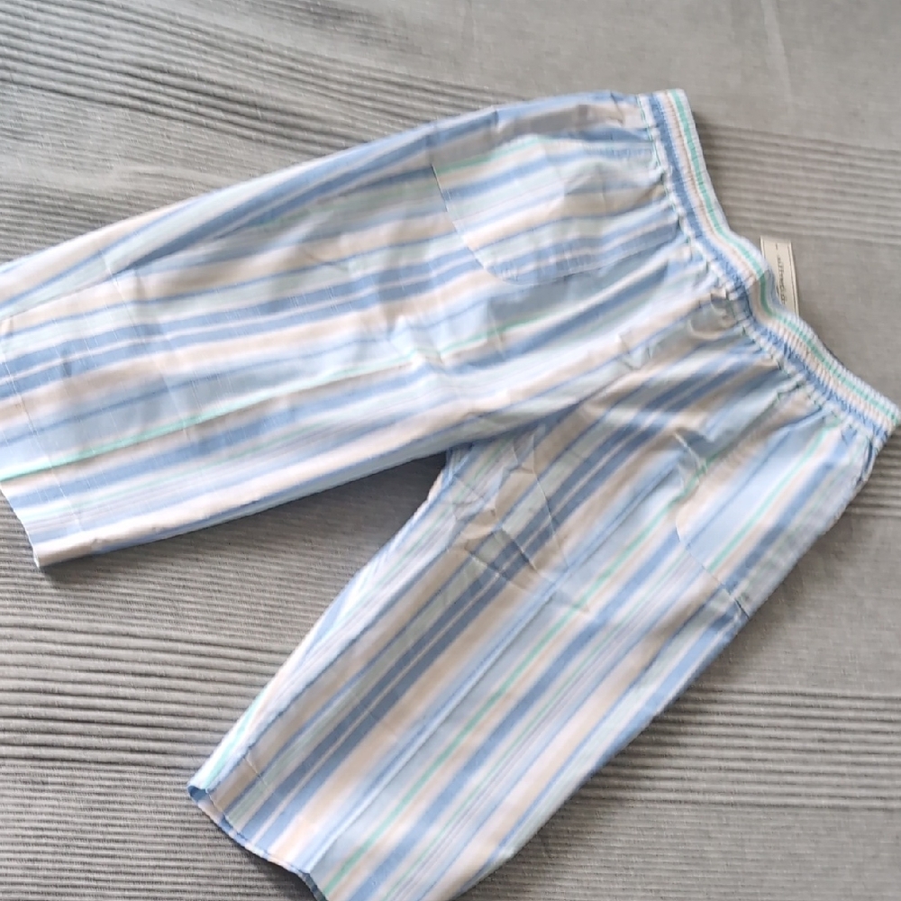 Alfred Dunner Striped Blue and White Capri